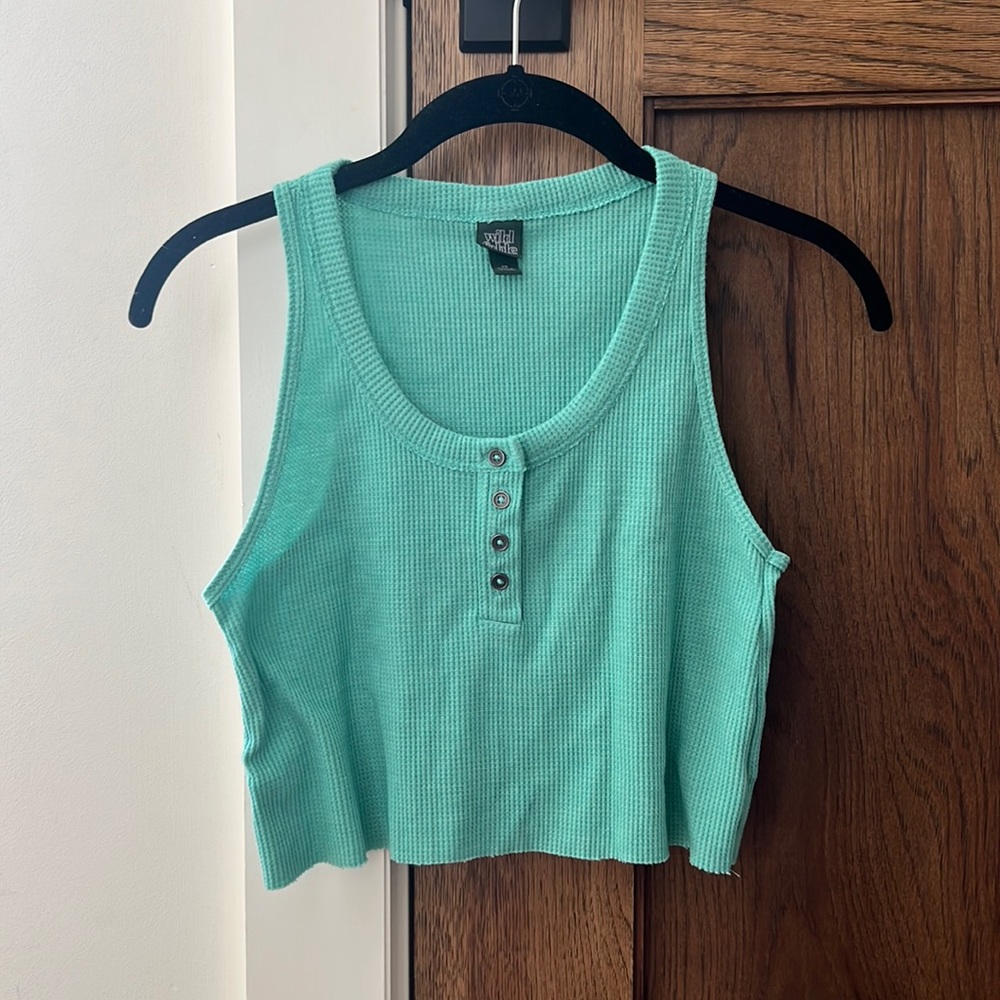 wild fable waffle material tank top